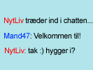 Hold etiketten i chatten